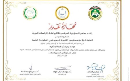 من مجلس اتحاد الجامعات العربية.. نقابة أطباء الأسنان بعدن تبارك لإدارة مؤسسة رموز للصم وذوي الاحتياجات على تكريمها 