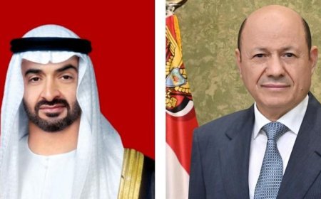 رئيس مجلس القيادة يهنئ بالعيد الوطني لدولة الامارات العربية المتحدة