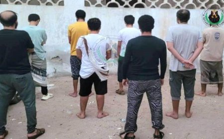 نهاية مروجي المخدرات..  إدارة مكافحة المخدرات: تم ترحيل 8 متهمين إلى السجن المركزي بعدن