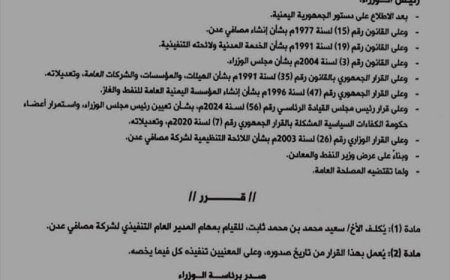 رئيس الوزراء يصدر قرارًا بتكليف قائمًا بأعمال المدير العام التنفيذي لشركة مصافي عدن