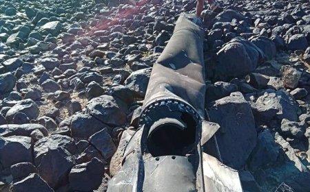 سقوط صاروخ بالستي بمنطقة آل محروق بمديرية الوضيع