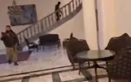 فيديو لمقاتلي فصائل المعارضة قصر الرئاسي في دمشق وفيديو في غرفة نومه