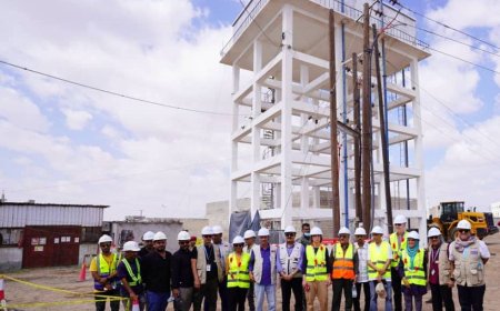 وفد البنك الدولي يتفقد تنفيذ المشاريع الجديدة لمؤسسة المياه والصرف الصحي في لحج