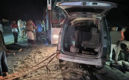 وفاة ثلاثة وإصابة اثنين في حادث مروري مروع بأبين 