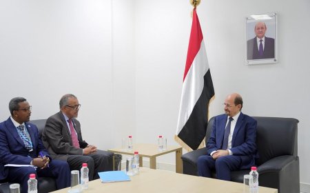 الوزير الزنداني يستقبل في عدن مدير منظمة الصحة العالمية