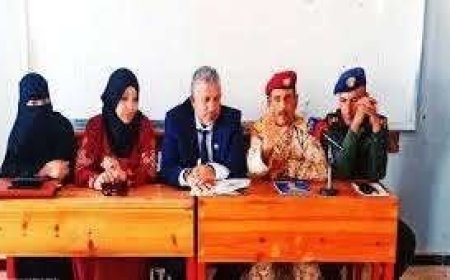 فريق التواصل بالمجلس الانتقالي يلتقي قيادات الأجهزة الأمنية والعسكرية في مديرية أحور