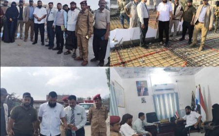 العميد العمري :  يدشن صب سطح مجمع الرقود بمستشفى عبود