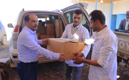 مدير عام مكتب الصحة بمحافظة الجوف يدشن المرحلة الرابعة من النشاط الإيصالي التكاملي في مديرية  خب والشعف.