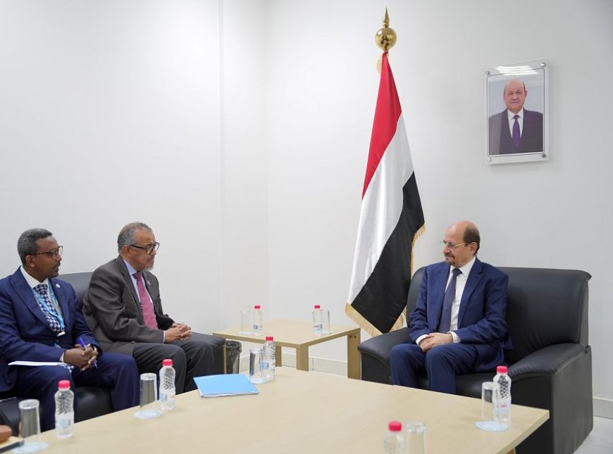 الوزير الزنداني يستقبل في عدن مدير منظمة الصحة العالمية