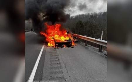 تفاصيل كارثة حريق شاحنة تسلا أمام فندق ترامب