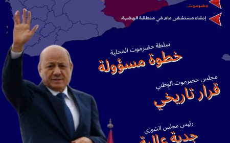 الخطة الرئيس العليمي ومجلس القيادة الرئاسي شاملة لتطبيع الأوضاع في حضرموت