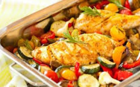 طريقة تحضير صينية البطاطس بالدجاج والخضار