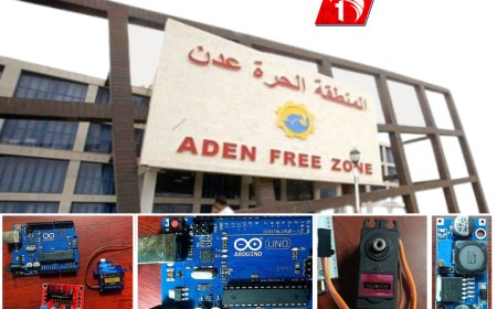 بالصور.. المنطقة الحرة بعدن تضبط محركات وقطع إلكترونية خاصة بالطيران المسير!