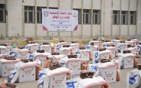 تدشين توزيع 6 الف  سلة غذائية في الكود بأبين واليوسفي يثمن جهود قوات درع الوطن