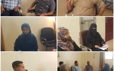 فريق منظمة الامين للمساندةالإنسانية، يلتقي مديرعام مكتب التعليم الفني بالعاصمة عدن لتعزيز التعاون المشترك