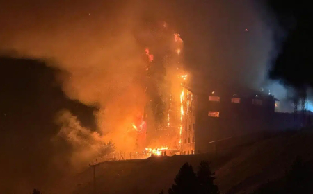 بالصور.. 10 قتلي و32 مصابا في حريق بمنتجع للتزلج في تركيا