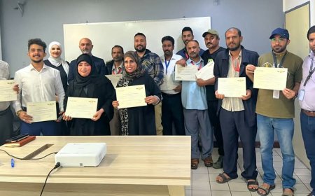 اختتام سادس دورات المعدات الأمنية "الجانب العملي" في مجال أمن الطيران بمطار عدن الدولي