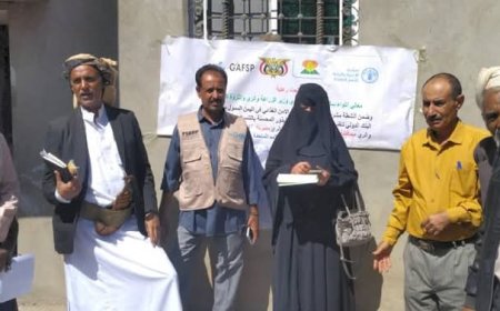 المؤسسة العامة لإكثار البذور المحسنة تدشن توزيع البذور في مديرية المسراخ تعز