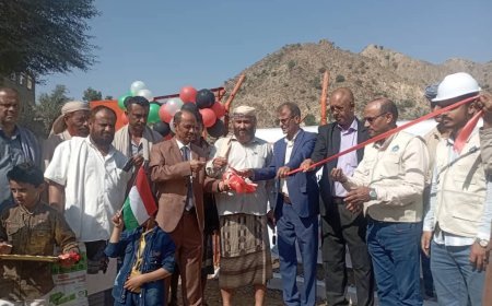 بتمويل كويتي.. تدشين مشروع مياه في مديرية طور الباحة بلحج