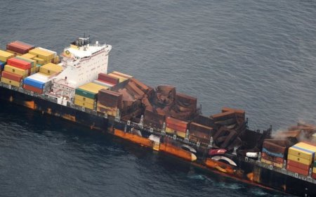 انفجار سفينة حاويات تحمل مواد خطرة في البحر الأحمر 