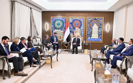 رئيس مجلس القيادة يستقبل سفراء الاتحاد الاوروبي