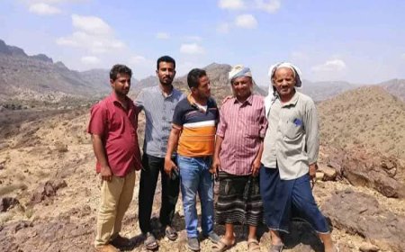 السلطة المحلية بالمضاربة وراس العارة... تسلّم موقع مشروع سنترال يمن موبايل بجبل المخيف