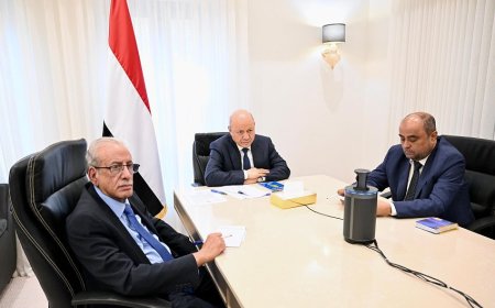 رئيس مجلس القيادة يعقد اجتماعا برئيس الوزراء والمسؤولين المعنيين بالشأن الاقتصادي والخدمي