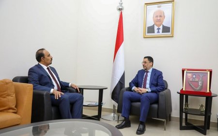 رئيس الوزراء يناقش مع محافظ حضرموت الأوضاع الخدمية والتنموية