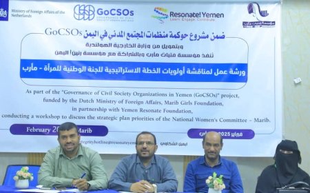 مؤسسة فتيات مأرب تنظم ورشة عمل لمناقشة أولويات الخطة الاستراتيجية للجنة الوطنية للمرأة