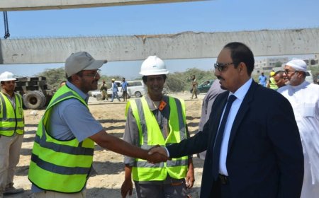 المحافظ بن ماضي يطلع على أعمال إنجاز "جسر غرير" بنظام الصب المُسبق بنسبة 43%