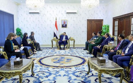 رئيس الوزراء يستقبل في عدن بعثة وسفراء عدد من دول الاتحاد الأوروبي
