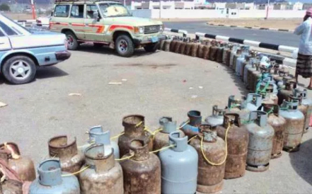 قطاع قبلي شرق مأرب يتسبب بأزمة غاز خانقة في حضرموت