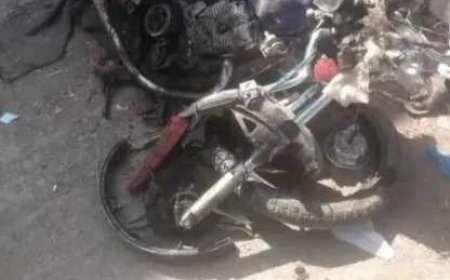 حادث مروع ينهي حياة سائق دراجة نارية ورفيقه في إب