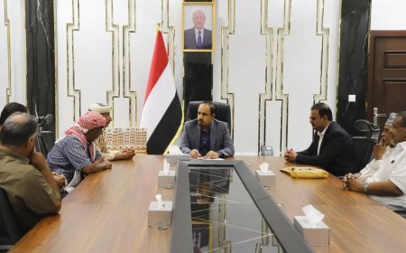 المحافظ ابن ماضي يلتقي قيادة انتقالي المكلا وعدد من قيادات الجمعية الوطنية بحضرموت