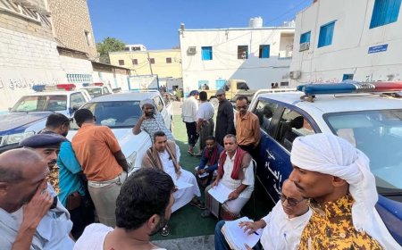 تنفيذا لتوجيهات النائب العام ... رئيس نيابة استئناف حضرموت يتفقد أوضاع السجناء في حجز أمن المكلا