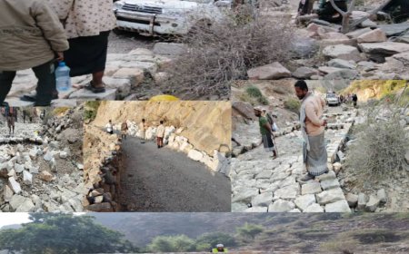 الأشغال العامة يتفقد مشاريع تنموية في وادي إقيان بزريقة الشام بمحافظة لحج  ويعتمد معالجات هندسية جديدة