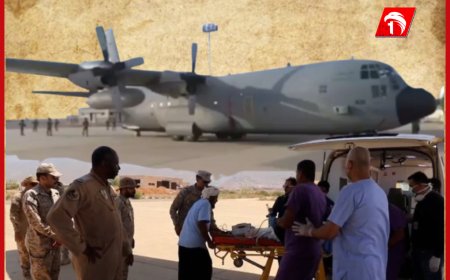 بالصور.. طائرة عسكرية سعودية تسعف مريضا من سقطرى الى عدن