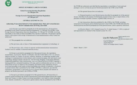 الخزانة الأمريكية.. حظر مالي مستمر وتخفيف جزئي في قطاع الاتصالات باليمن