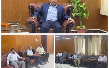 رئيس جامعة عدن يناقش مع عدد من مدراء العموم سير العمل الإداري وتطوير الأداء