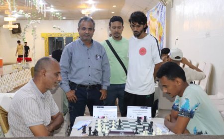 العريقي يشيد بنجاح بطولة عدن التصنيفية الدولية الأولى للشطرنج