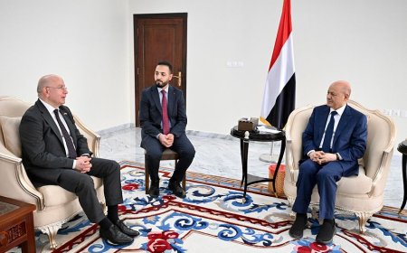 رئيس مجلس القيادة يستقبل السفير التركي