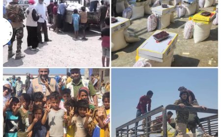 عدن.. الهيئة الإغاثية للمجلس الانتقالي تقدم العون لسكان قرية قعوة بمديرية البريقة