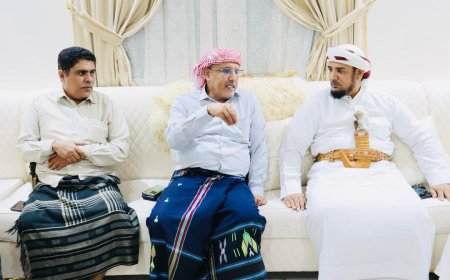 الكثيري يستقبل وفدًا من مشايخ قبائل يافع حضرموت