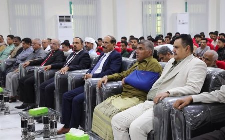 المحافظ بن ماضي يشهد الافطار الرمضاني الاول لطلاب المنحة الإماراتية بكلية الطب جامعة حضرموت