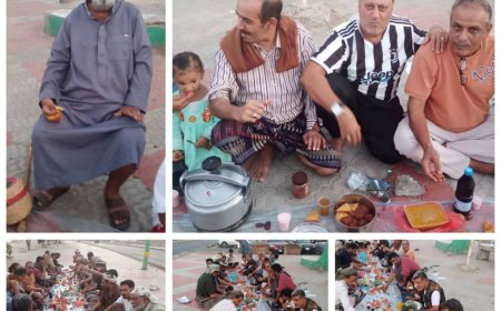 مجموعة كوادر وشخصيات البريقة تقيم الافطار الجماعي بكورنيش كود النمر بالبريقة