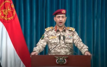 يحيى سريع يعلن بيانا في فجر الثلاثاء عن العمليات الحوثية