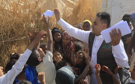 مأرب: "مسام" يشارك الأطفال النازحين فرحة العيد