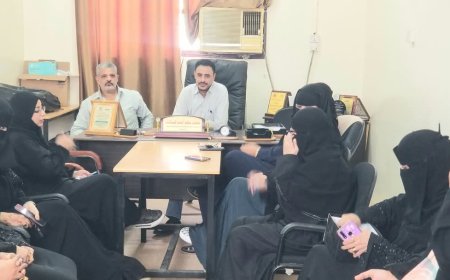في أول يوم دوام بعد اجازة عيدالفطر موظفو مكتب التعليم الفني والتدريب المهني  م/عدن يؤدون عملهم بكل همه ونشاط