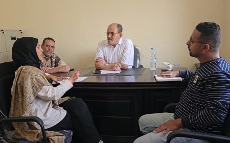 اللجنة الوطنية للتحقيق تزور جهاز الأمن السياسي في تعز وتناقش عددًا من الملفات