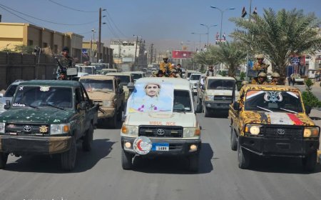 تشييع حثمان نجل عضو مجلس النواب الشيخ منصور الحنق بمأرب.